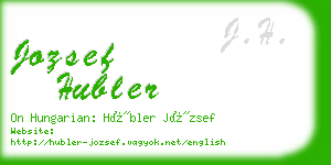 jozsef hubler business card